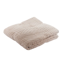 Dekordom frotir prekrivač cube 200x210 - beige - 26 ( 025726 )