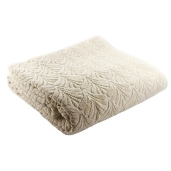 Dekordom frotir prekrivač primavera 200x200 - beige / moon beam ( 025745 )