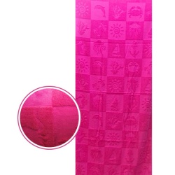 Dekordom plažni peškir beach master - 70x150 - shell fuchsia ( 025756 )