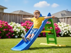 Dohany Super Speed - Tobogan za decu sa priključkom za vodu 170 Plavi sa zelenim merdevinama