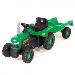 Dolu Traktor na pedale sa prikolicom crno-zeleni ( 080530 ) - Img 8