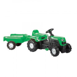 Dolu traktor na pedale sa prikolicom zeleni ( 082466 ) - Img 1