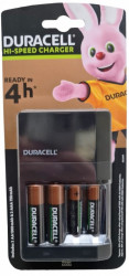 Duracell CEF14 punjac + punjive baterije 2xAA NiMH 1300mAH+ 2xAAA 750mAh( Hi speed 4h, auto-OFF) - Img 1