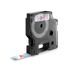 Dymo traka d1 standard 12mm crvena/providna ( DY72052 )