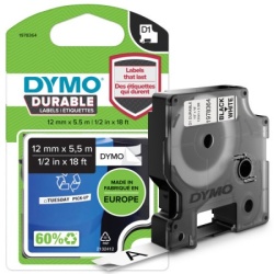 Dymo traka durable 12mm x 5.5m crna/bela ( DY78364 )