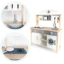 Eco toys drvena kuhinja xxl sa veš mašinom za decu ( TL89041 ) - Img 2