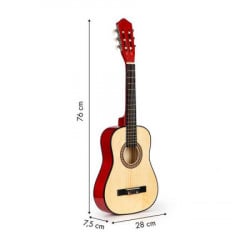 Eco toys velika drvena gitara za decu crvena ( HX18022-30C ) - Img 4