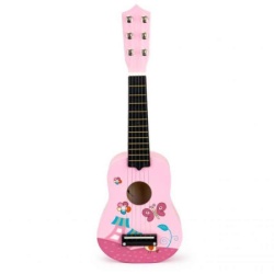 Ecotoys Drvena gitara za decu sa metalnim žicama pink ( FO18 P / MF019A )-5