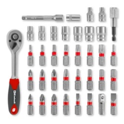 Einhell L-Case 37-del set alata I bitova, 1/4" 25mm bit, nas.ključ. I ručica ( 49109022 )-2