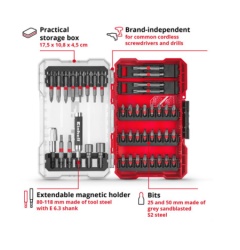 Einhell M-Case 42-del set bitova 25-50mm, 1/4" 25-50mm bit, 2xmag. Nastavak ( 49118953 )-3