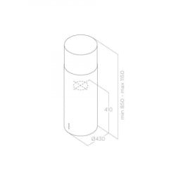 Elica aspirator tube pro island ix/a/43 - Img 2