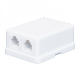Elit+ nazidna razvodna kutija za tel.kabl 2 utičnice 6p/4c samolepiva bela ( EL9026 )