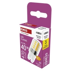 Emos ZQ9E23 Led sijalica Classic JC 4,2W(40W) 470lm G9 NW ( 3769 )