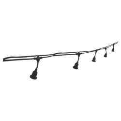 EUROLAMP spoljna girlanda sa 20 grla E27, 10+1 m, IP64, crna ( 147-47091 )