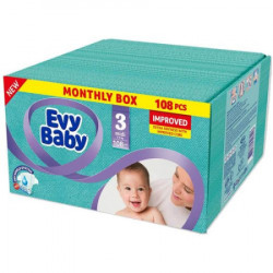 Evy baby pelene box 3 midi 5-9kg 108kom ( A002786 )