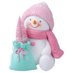 Festa snowelle novogodišnja dekoracija sneško pastel 15cm ( 710457 )