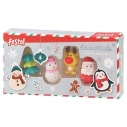Festa snowflake eraser set gumica deda mraz 4k miks ( 409000 )