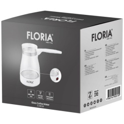 Floria zln8139 500ml, 800w staklena električna džezva za 6 šoljica-2