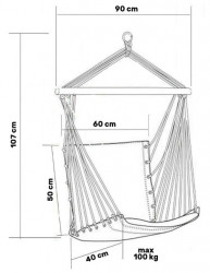 Fotelja za ljuljanje 90x40x125 siva ( 32-116000 ) - Img 3