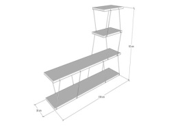 Futrix Tv komoda Antre dekor belo metal ( 34916 ) -2