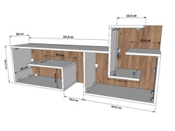 Futrix Tv komoda Evi 2 Tobacco hrast  ( 30654 ) -2