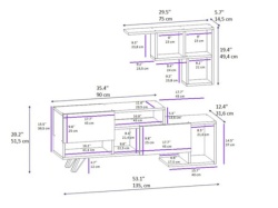 Futrix Tv komoda Kocka belo – hrast ( 38555 ) -3