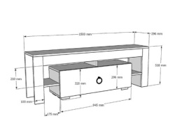 Futrix Tv komoda Lissa belo - zlatno sa led rasvetom ( 38687 ) -4