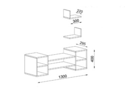 Futrix Tv komoda orah sa zidnim policama  ( 34393 ) -3