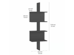 Futrix Zidna polica Otto crna ( 19117 ) -6