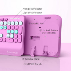Geezer WL retro set tastatura i miš u pink boji ( SMK-679395AGPK ) - Img 7