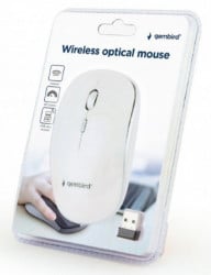 Gembird bezicni mis 2,4GHz opticki USB 800-1600Dpi white 115mm, visina-30mm MUSW-4B-01-W - Img 2