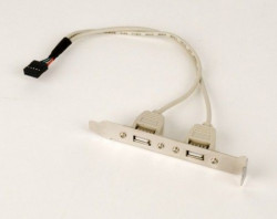 Gembird CCUSBRECEPTACLE double USB receptacles on bracket 25cm - Img 2