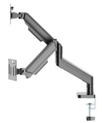 Gembird MA-DA2-06 Podesivi dupli stoni drzac za monitor, tilt, 17-32 max.10kg Black-3