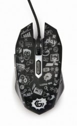 Gembird MUS-6B-GRAFIX-01 6-button optical LED mouse, black - Img 1