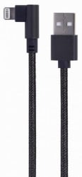 Gembird pod uglom USB 8-pin kabl za punjenje i prenos podataka, 0.2 m, black CC-USB2-AMLML-0.2M - Img 2