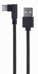 Gembird pod uglom USB type-C kabl za punjenje i prenos podataka, 0.2 m, black CC-USB2-AMCML-0.2M - Img 1
