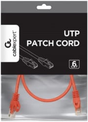 Gembird PP6U-0.5M/R mrezni kabl, CAT6 UTP Patch cord 0.5m red - Img 1