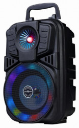 Gembird SPK-BT-LED-01 portable bluetooth karaoke speaker 5W, FM, USB, SD, 3,5mm, MIC 6,35mm, LED - Img 1