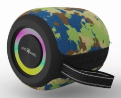 Gembird SPK-BT-LED-05-CM  Portable Bluetooth RGB LED TWS speaker, 8W, BT, FM, USB, Handsfree, CAMO-2