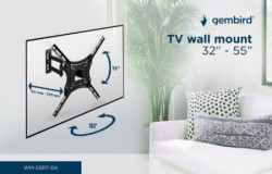 Gembird TV nosac rotate/tilt 32-55" VESA max.40x40cm, max 30kg, drzac WM-55RT-04 - Img 2