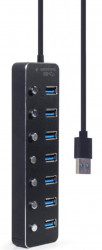 Gembird UHB-U3P7P-01 7-port USB 3.1 (Gen 1) hub with switches, black - Img 4