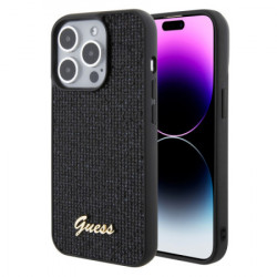 Gues maska za iPhone 15 pro disco script metal black ( GUHCP15LPMSDGSK ) - Img 1