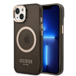 Guess futrola za iPhone 14 plus gold oputline tranclucent black MagSafe ( GUHMP14MHTCMK ) - Img 1