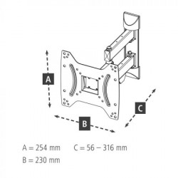 Hama lcd nosac, okretni, dve ruke, 19-48, crni vesa 200x200 ( 220822 ) - Img 5