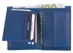 HJP plava Novčanik kožni muški 85055 9x11,5x3 sa nizom linija po sredini uspravni ( 16NMH85055UE )