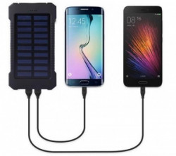 HRD-T12 ** Gembird solar power bank 12000mAh 2xUSB, 1xType-C, LED, kompas (999) - Img 3