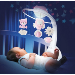 Infantino 3u1 muzička vrteška, projektor i noćno svetlo pink ( 22115088 ) - Img 4