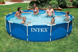 Intex Metal Frame okrugli bazen za dvorište sa metalnim ramom + filter pumpa 366cm x 76cm ( 28212 ) - Img 5