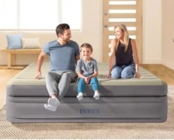 Intex queen comfort elevated airbed w/ fiber-tech rp 152x203x51cm ( 64164ND )