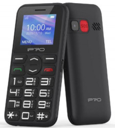 IPRO senior F183 32MB, DualSIM, 3,5mm, lampa, MP3, MP4, kamera, crni mobilni telefon